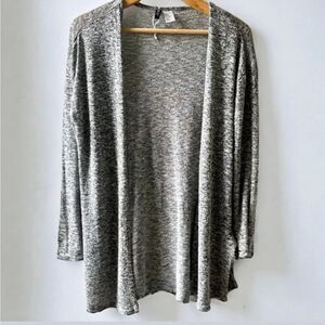 H&M gray cardigan size XS open front lightweight casual cottagecore classic